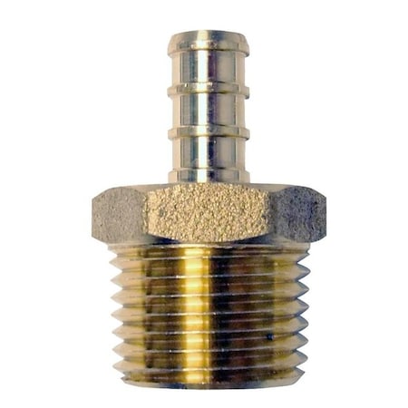 Pipe Adapter, 38 X 12 In, Barb X MPT, Brass, 200 Psi Pressure